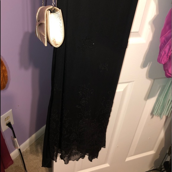 BLACK WEDDING/ EVENING GOWN DRESS - Picture 4 of 6